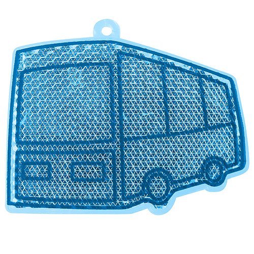 Reflektor Bus, blau-transparent