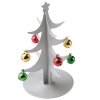 Weihnachtsbaum Dekorate, silber + bunte Kugeln