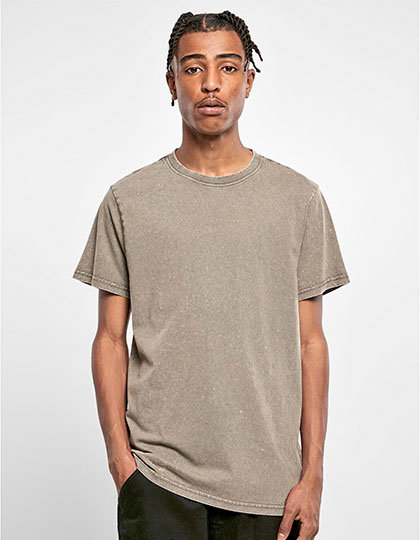 Acid Washed Round Neck Tee