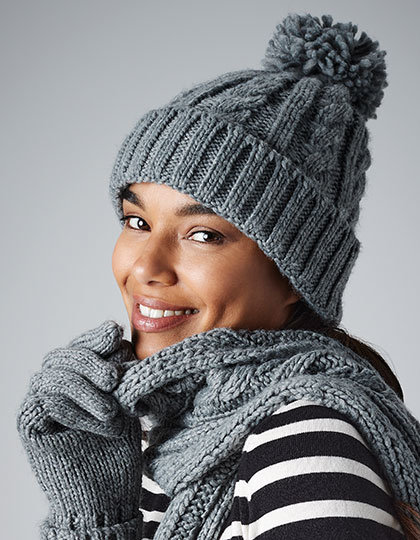 Cable Knit Melange Beanie