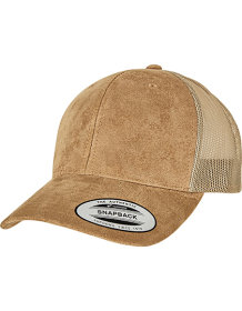 Suede Leather Trucker Cap