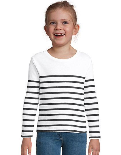 Kids´ Long Sleeve Striped T-Shirt Matelot