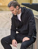 Ribbed Interlock Hooded Full Zip