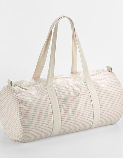 Striped Organic Cotton Barrel Bag