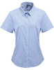 Women´s Microcheck (Gingham) Short Sleeve Cotton Shirt