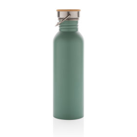 Moderne Stainless-Steel Flasche mit Bambusdeckel