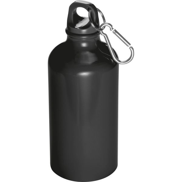 Trinkflasche aus Metall mit Karabinerhaken, 500ml