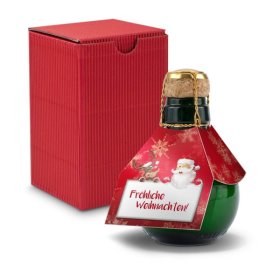 Kleinste Sektflasche der Welt! Fröhliche Weihnachten - Inklusive Geschenkkarton, 125 ml