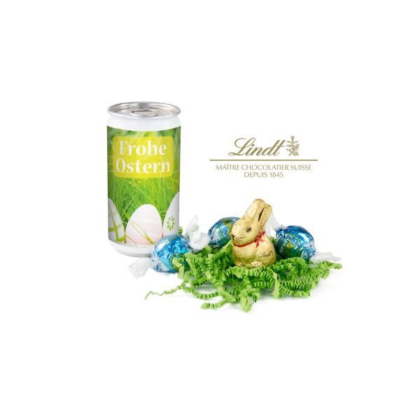 Geschenkartikel / Präsentartikel: Lindt-Oster-Überraschung, Das Nest in der Dose - verschiedene Designs