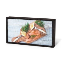 Geschenkartikel / Präsentartikel: Lachs-Gutschein in Holzbox: Feinschmecker