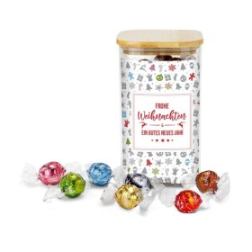 Geschenkset / Präsenteset: Lindor Team-Glas Frohe...