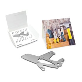 Geschenkartikel: ROMINOX® Key Tool Airplane / Flugzeug (18 Funktionen) im Motiv-Mäppchen Werkzeug