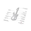 Geschenkartikel: ROMINOX® Key Tool Guitar / Gitarre (19 Funktionen) im Motiv-Mäppchen Werkzeug