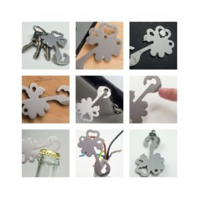 Geschenkartikel: ROMINOX® Key Tool Lucky Charm / Kleeblatt Glücksbringer (19 Funktionen) im Motiv-Mäppchen Werkzeug