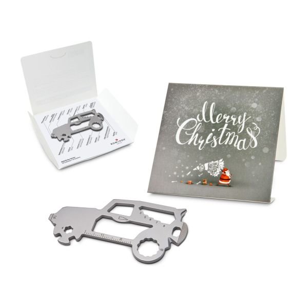 Geschenkartikel: ROMINOX® Key Tool SUV / Auto (19 Funktionen) im Motiv-Mäppchen Merry Christmas