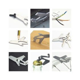 Geschenkartikel: ROMINOX® Key Tool Airplane / Flugzeug (18 Funktionen) im Motiv-Mäppchen Merry Christmas