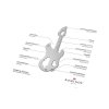 Geschenkartikel: ROMINOX® Key Tool Guitar / Gitarre (19 Funktionen) im Motiv-Mäppchen Merry Christmas