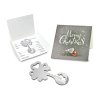 Geschenkartikel: ROMINOX® Key Tool Lucky Charm / Kleeblatt Glücksbringer (19 Funktionen) im Motiv-Mäppchen Merry Christmas