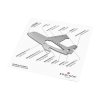 Geschenkartikel: ROMINOX® Key Tool Airplane / Flugzeug (18 Funktionen) im Motiv-Mäppchen Danke