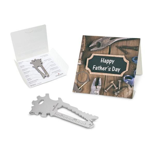 Geschenkartikel: ROMINOX® Key Tool Lion (22 Funktionen) im Motiv-Mäppchen Happy Fathers Day