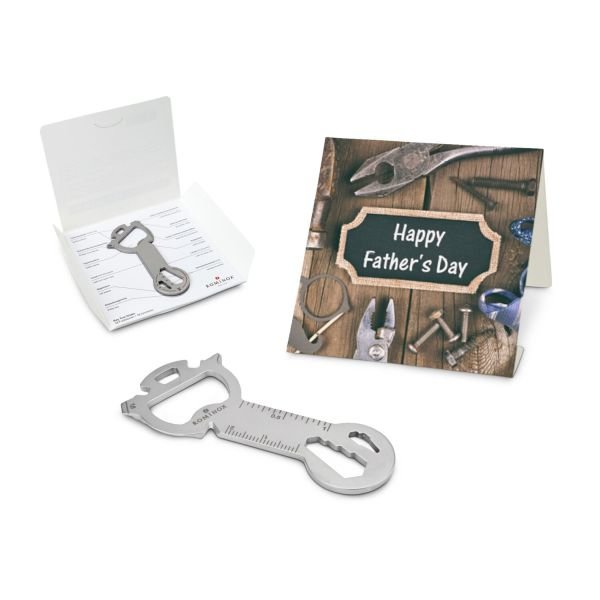 Geschenkartikel: ROMINOX® Key Tool Snake (18 Funktionen) im Motiv-Mäppchen Happy Fathers Day