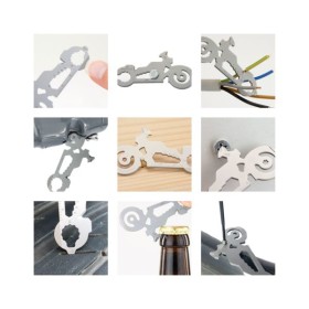 Geschenkartikel: ROMINOX® Key Tool Motorbike / Motorrad (21 Funktionen) im Motiv-Mäppchen Große Helden (Einzelhandel)