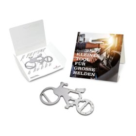 Geschenkartikel: ROMINOX® Key Tool Bicycle / Fahrrad (19 Funktionen) im Motiv-Mäppchen Große Helden