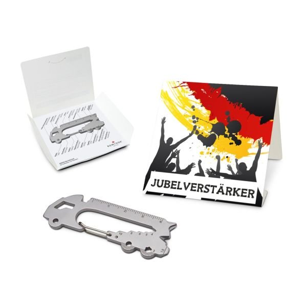 Geschenkartikel: ROMINOX® Key Tool Truck / LKW (22 Funktionen) im Motiv-Mäppchen Deutschland Fan Jubelverstärker