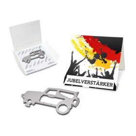 Geschenkartikel: ROMINOX® Key Tool SUV / Auto (19 Funktionen) im Motiv-Mäppchen Deutschland Fan Jubelverstärker