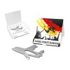 Geschenkartikel: ROMINOX® Key Tool Airplane / Flugzeug (18 Funktionen) im Motiv-Mäppchen Deutschland Fan Jubelverstärker