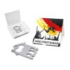 Geschenkartikel: ROMINOX® Key Tool House / Haus (21 Funktionen) im Motiv-Mäppchen Deutschland Fan Jubelverstärker