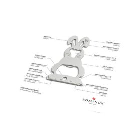 Geschenkartikel: ROMINOX® Key Tool Bunny / Hase (16 Funktionen) im Motiv-Mäppchen Frohe Ostern