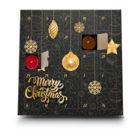 Geschenkartikel / Präsentartikel : Duftkerzen Adventskalender Merry Christmas