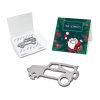 Geschenkartikel: ROMINOX® Key Tool SUV / Auto (19 Funktionen) im Motiv-Mäppchen Frohe Weihnachten