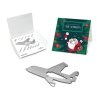 Geschenkartikel: ROMINOX® Key Tool Airplane / Flugzeug (18 Funktionen) im Motiv-Mäppchen Frohe Weihnachten