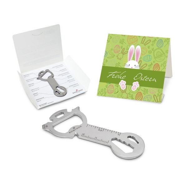 Geschenkartikel: ROMINOX® Key Tool / Multifunktionswerkzeug im Motiv-Mäppchen Osterhase