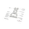 Geschenkartikel: ROMINOX® Key Tool Bunny / Hase (16 Funktionen) im Motiv-Mäppchen Osterhase