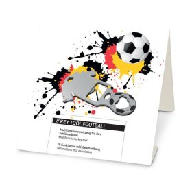 Geschenkartikel: ROMINOX® Key Tool Football / Fußball (18 Funktionen) im Motiv-Mäppchen Deutschland Fußballfan