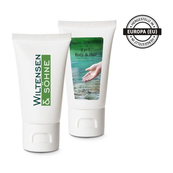 Pflegetube Basic 50 ml - 2in1 Duschgel Body & Hair sensitiv mit Aloe Vera und Panthenol