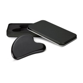 Massagestein Gua Sha Black Obsidian zur Wellness-Gesichtsmassage