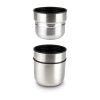 ROMINOX® Isolierkanne // Cup in Cup - mit 2 Deckeln - Silber